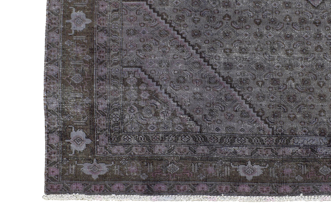 Vintage Overdyed Persian Rug – Noir Mirage