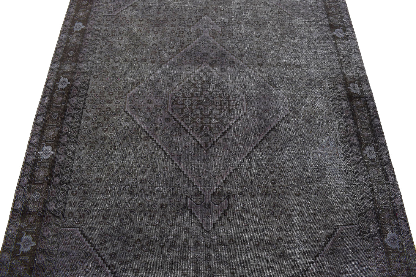 Vintage Overdyed Persian Rug – Noir Mirage