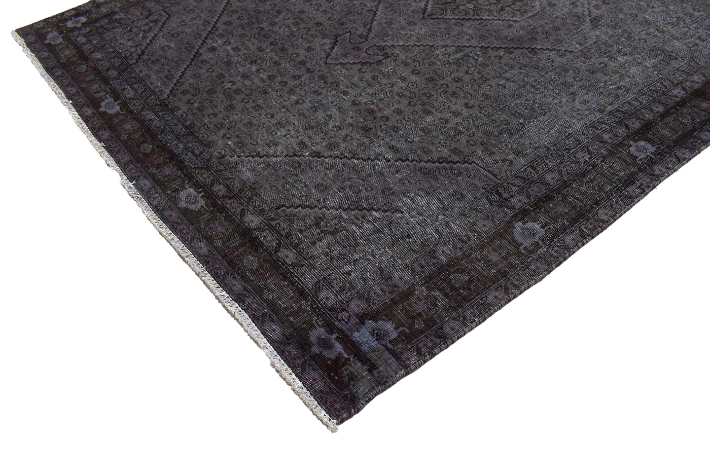 Vintage Overdyed Persian Rug – Noir Mirage