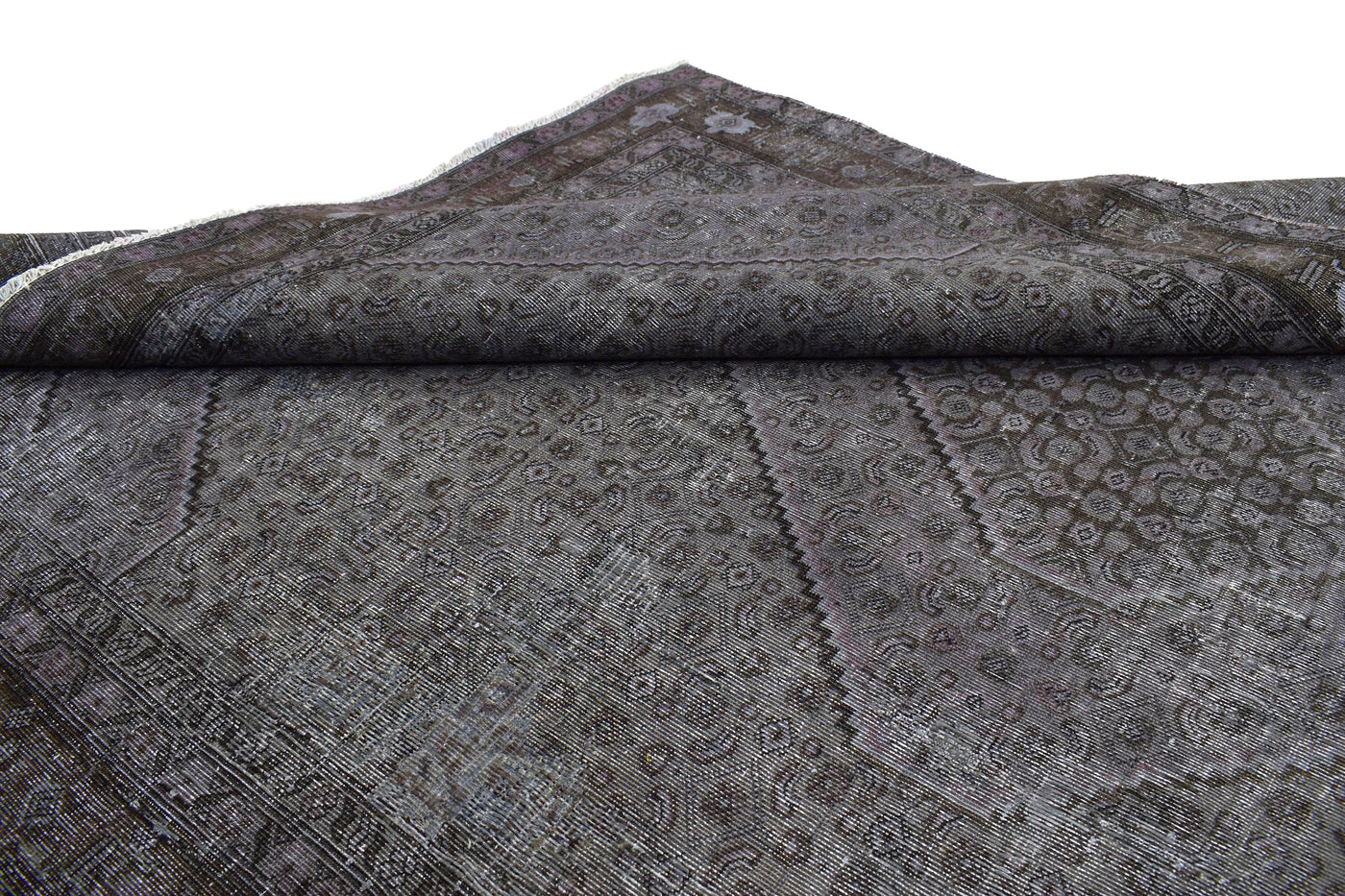 Vintage Overdyed Persian Rug – Noir Mirage