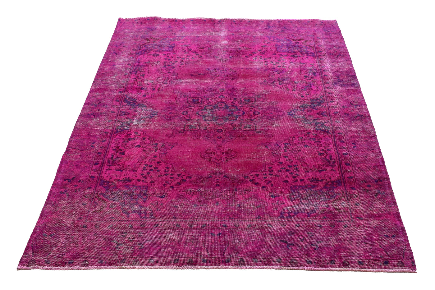 Vintage Overdyed Persian Rug – Pebble Drift