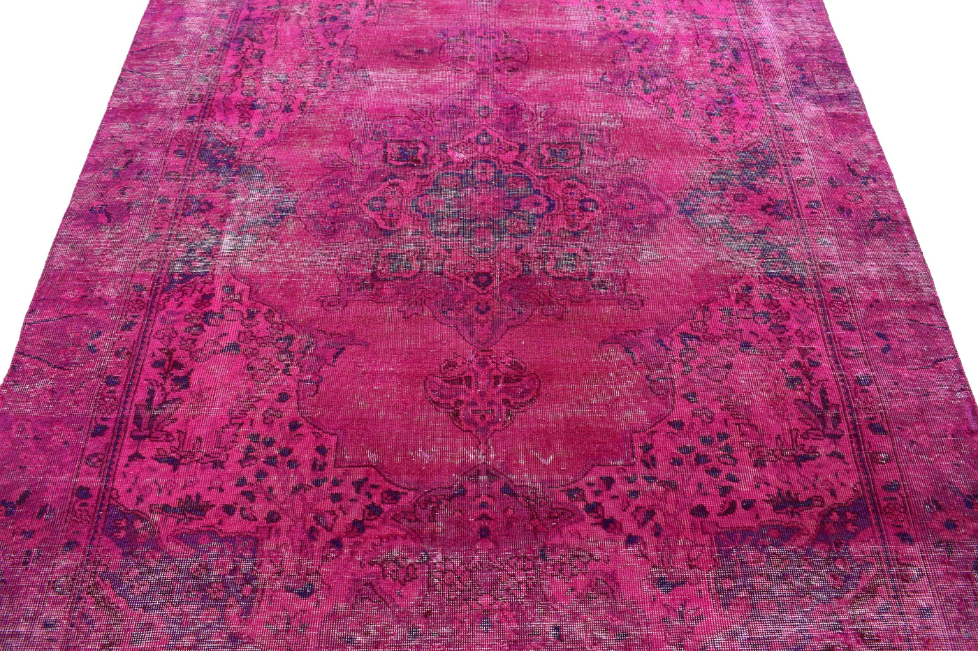 Vintage Overdyed Persian Rug – Pebble Drift