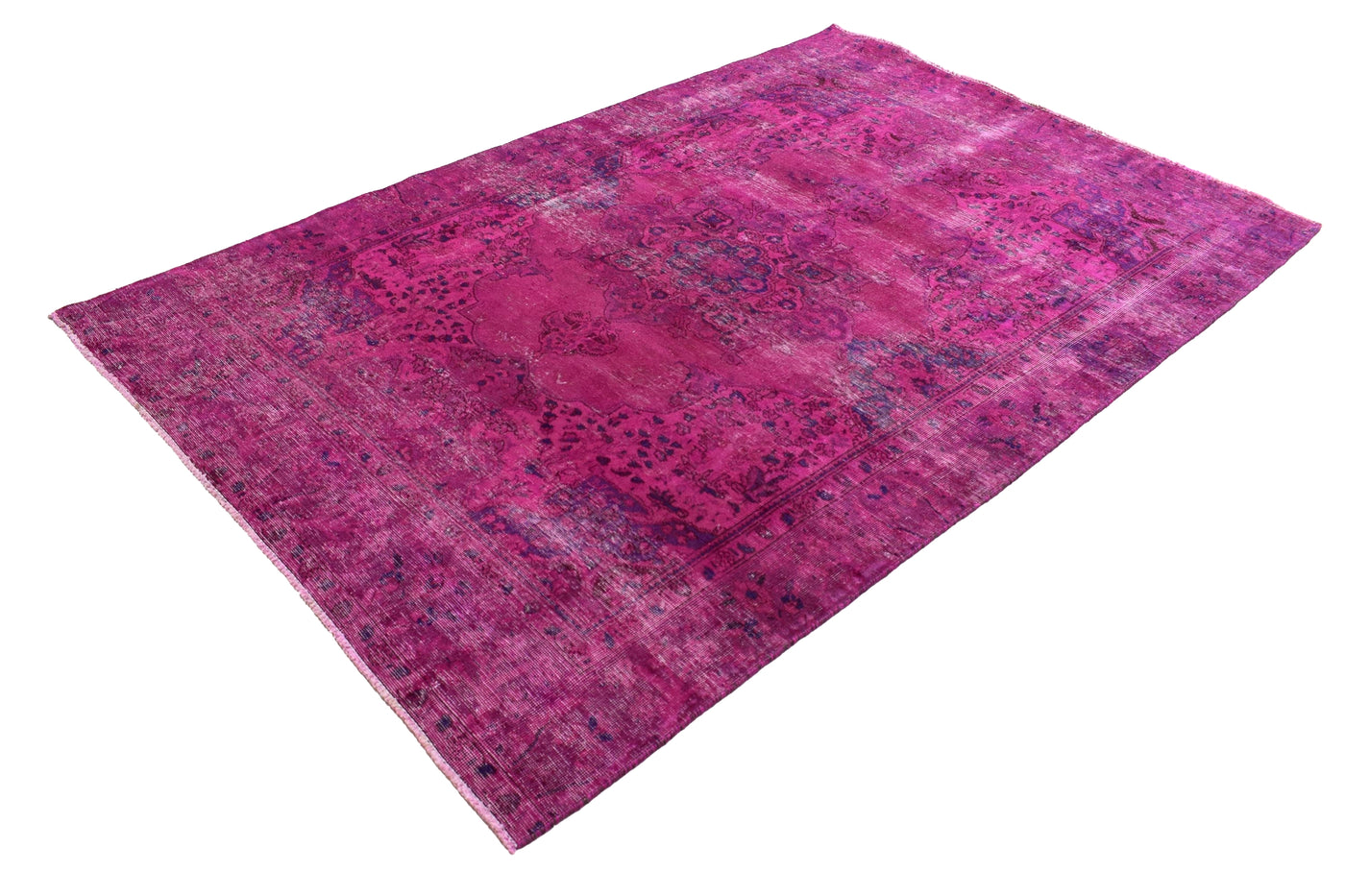Vintage Overdyed Persian Rug – Pebble Drift