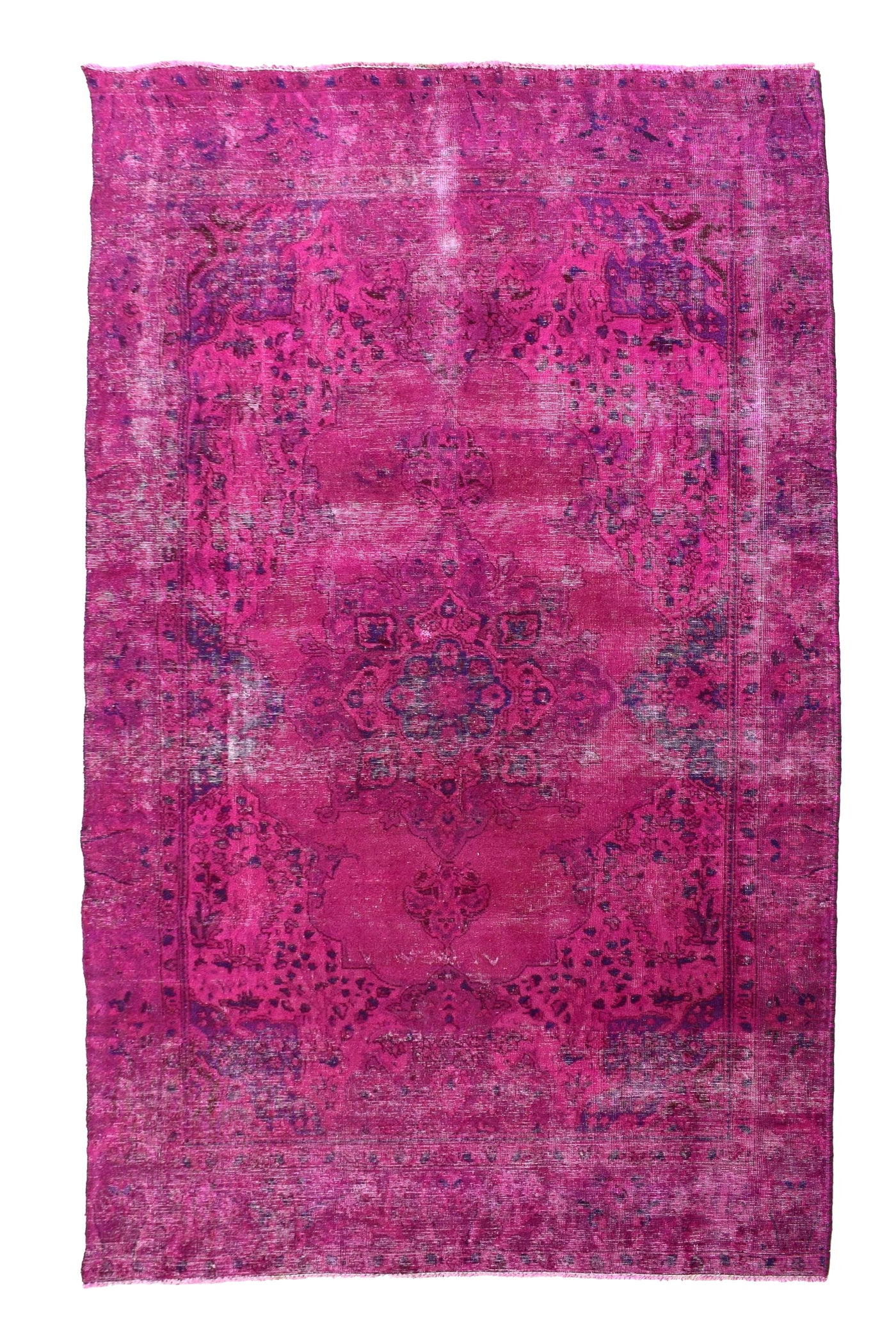 Vintage Overdyed Persian Rug – Pebble Drift
