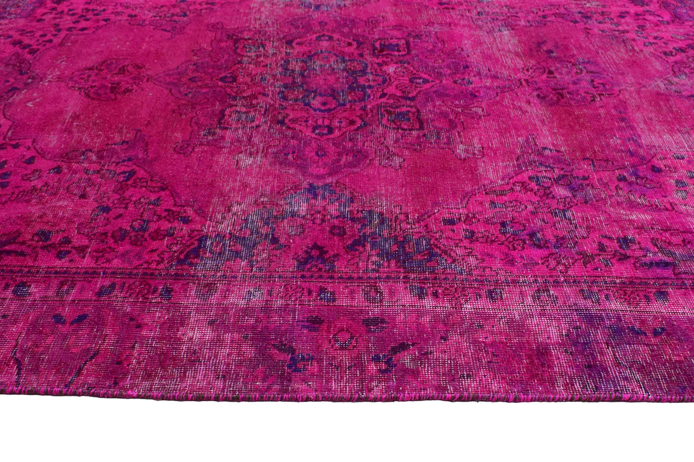 Vintage Overdyed Persian Rug – Pebble Drift
