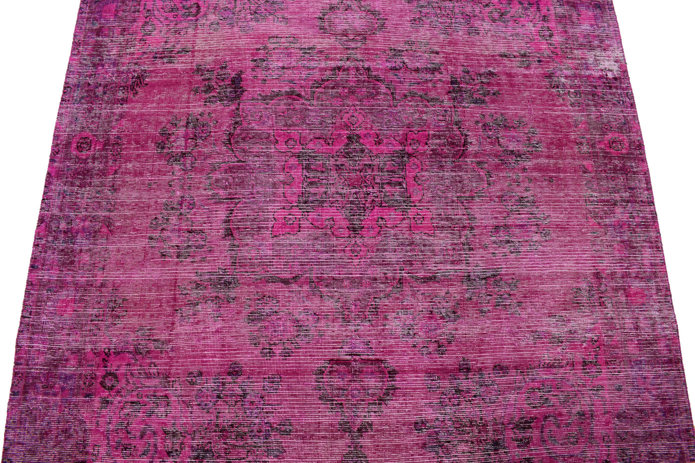 Vintage Overdyed Persian Rug – Coal Mirage