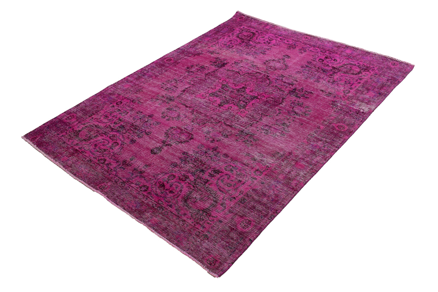 Vintage Overdyed Persian Rug – Coal Mirage