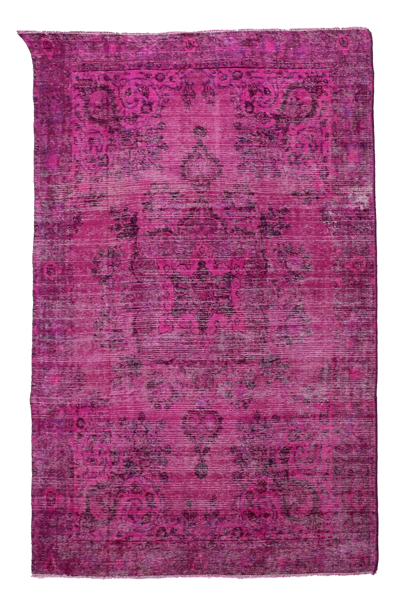 Vintage Overdyed Persian Rug – Coal Mirage