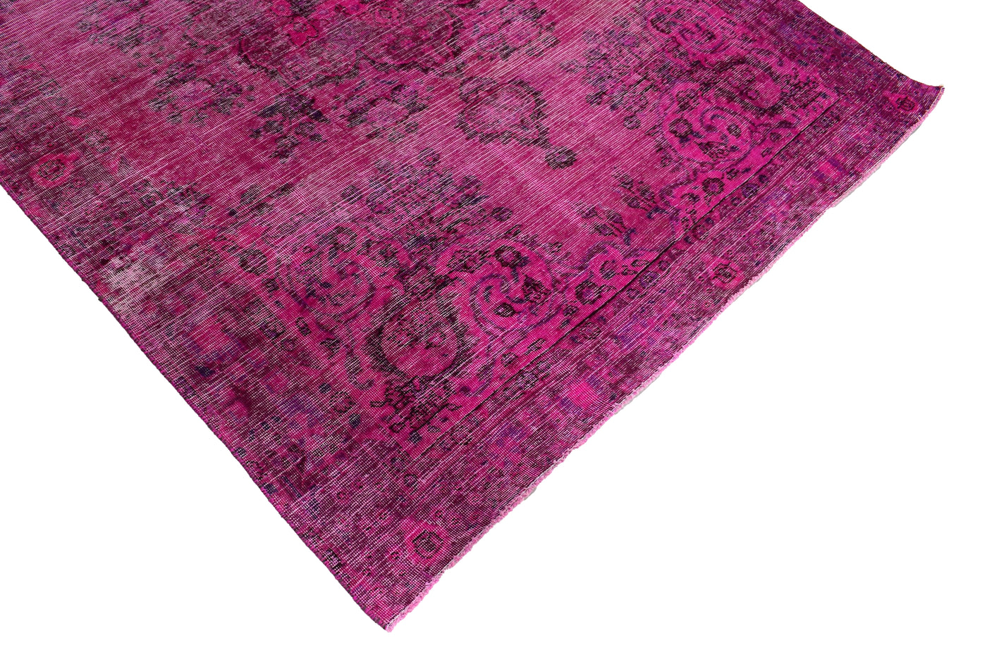 Vintage Overdyed Persian Rug – Coal Mirage