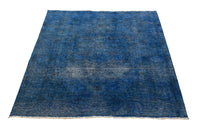 Vintage Overdyed Persian Rug – Azure Echo