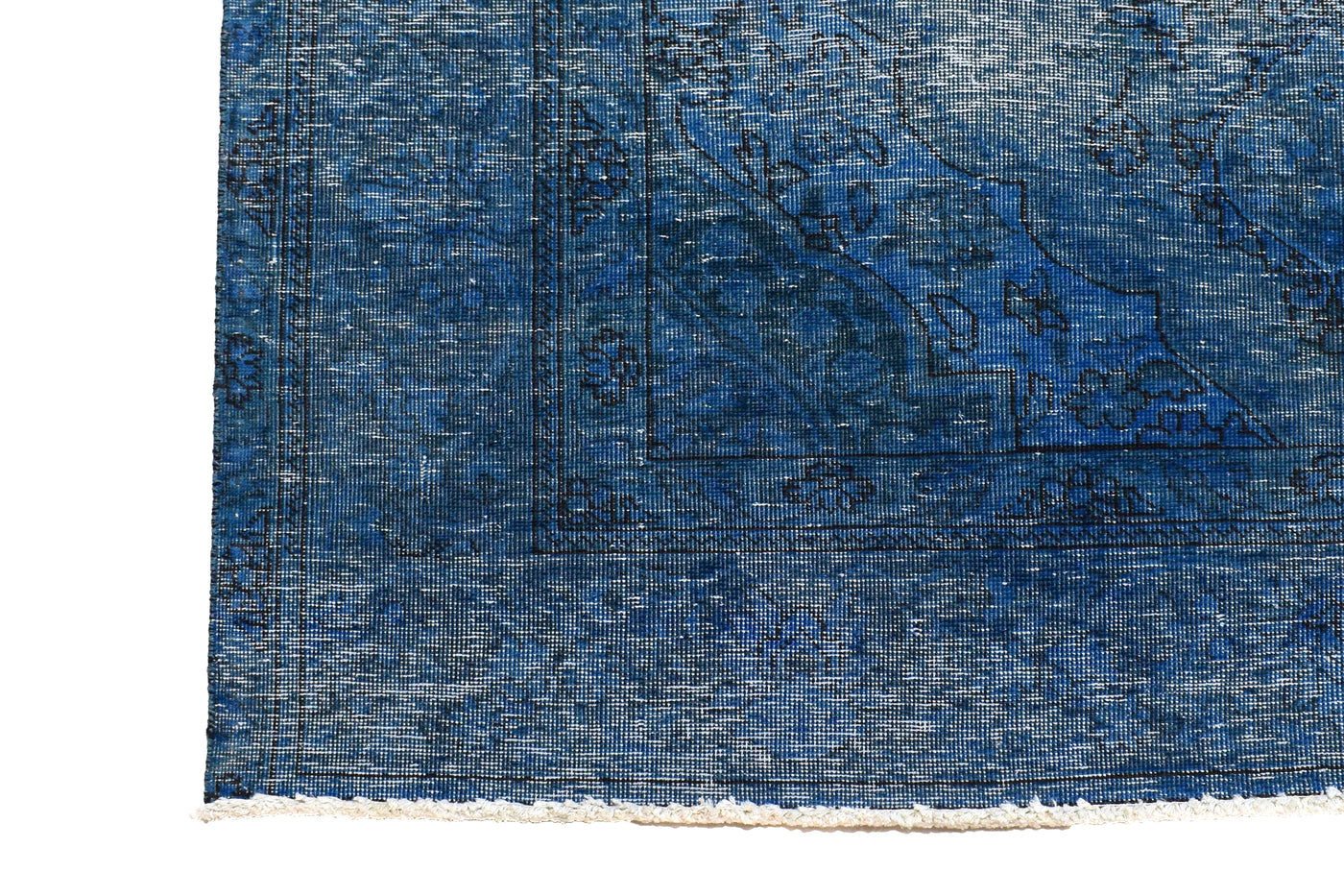 Vintage Overdyed Persian Rug – Azure Echo