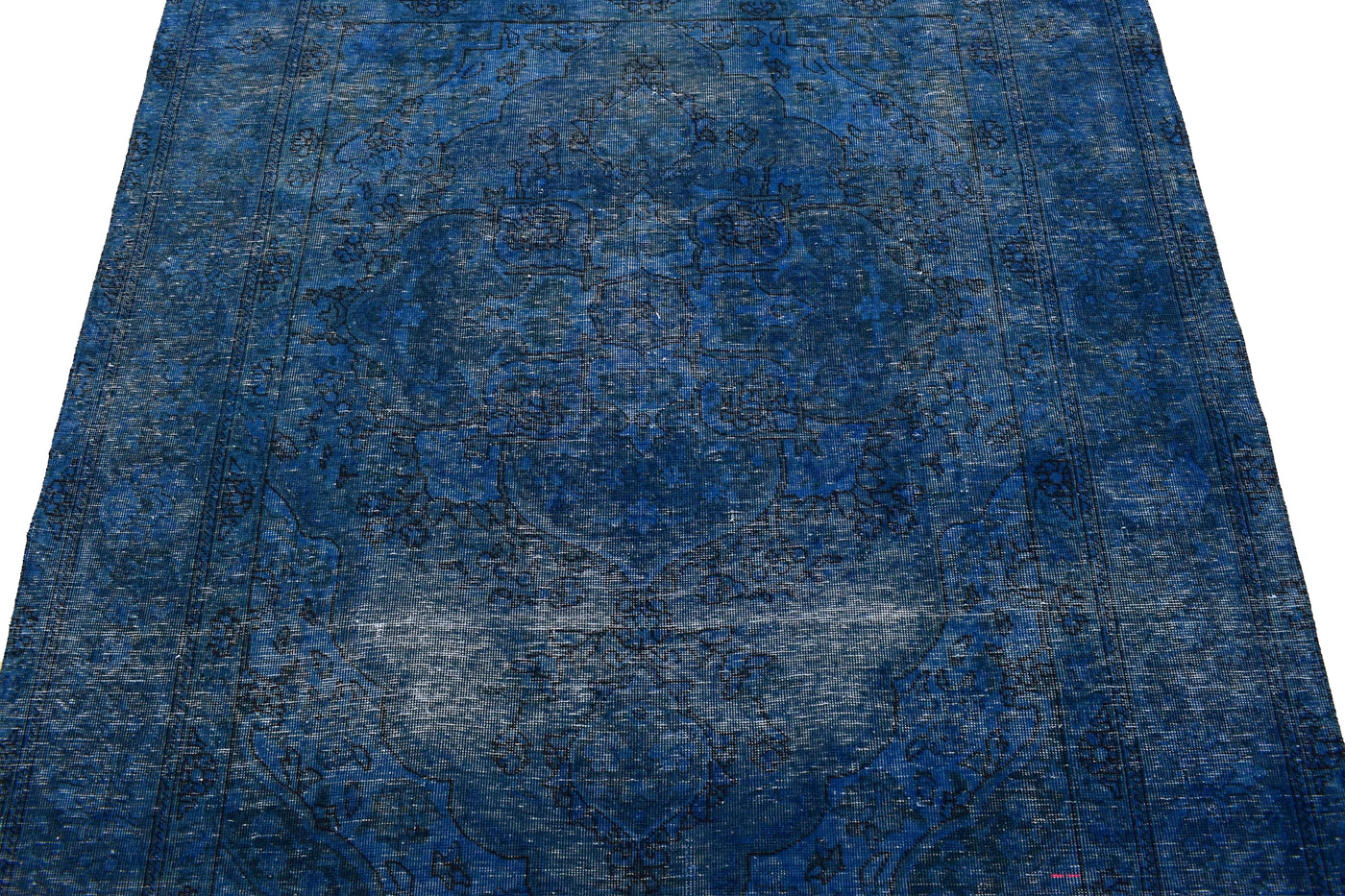 Vintage Overdyed Persian Rug – Azure Echo