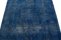 Vintage Overdyed Persian Rug – Azure Echo