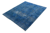 Vintage Overdyed Persian Rug – Azure Echo