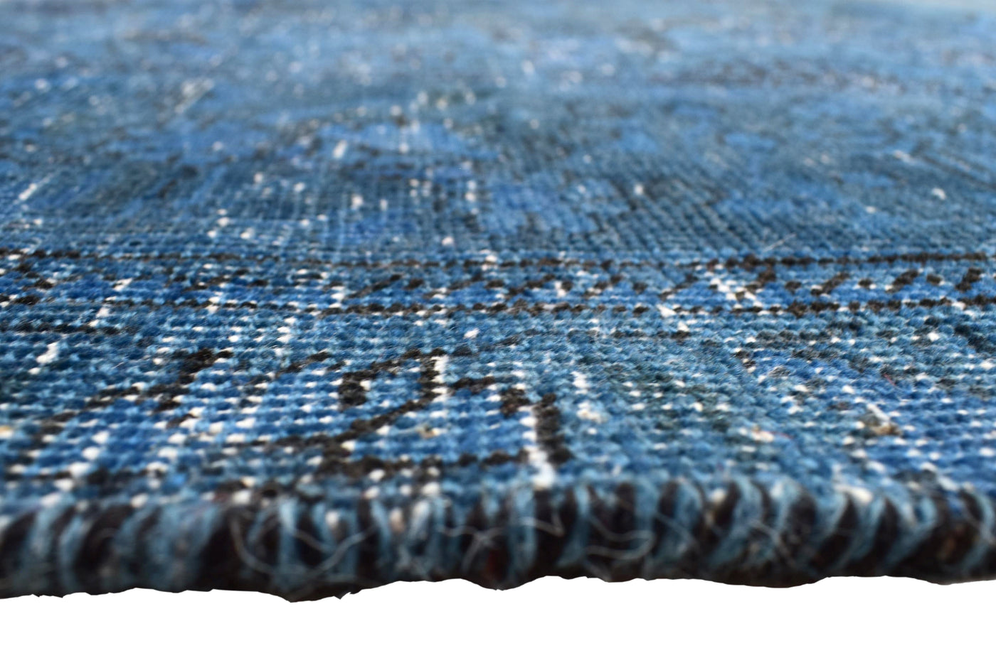 Vintage Overdyed Persian Rug – Azure Echo
