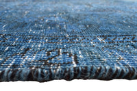 Vintage Overdyed Persian Rug – Azure Echo