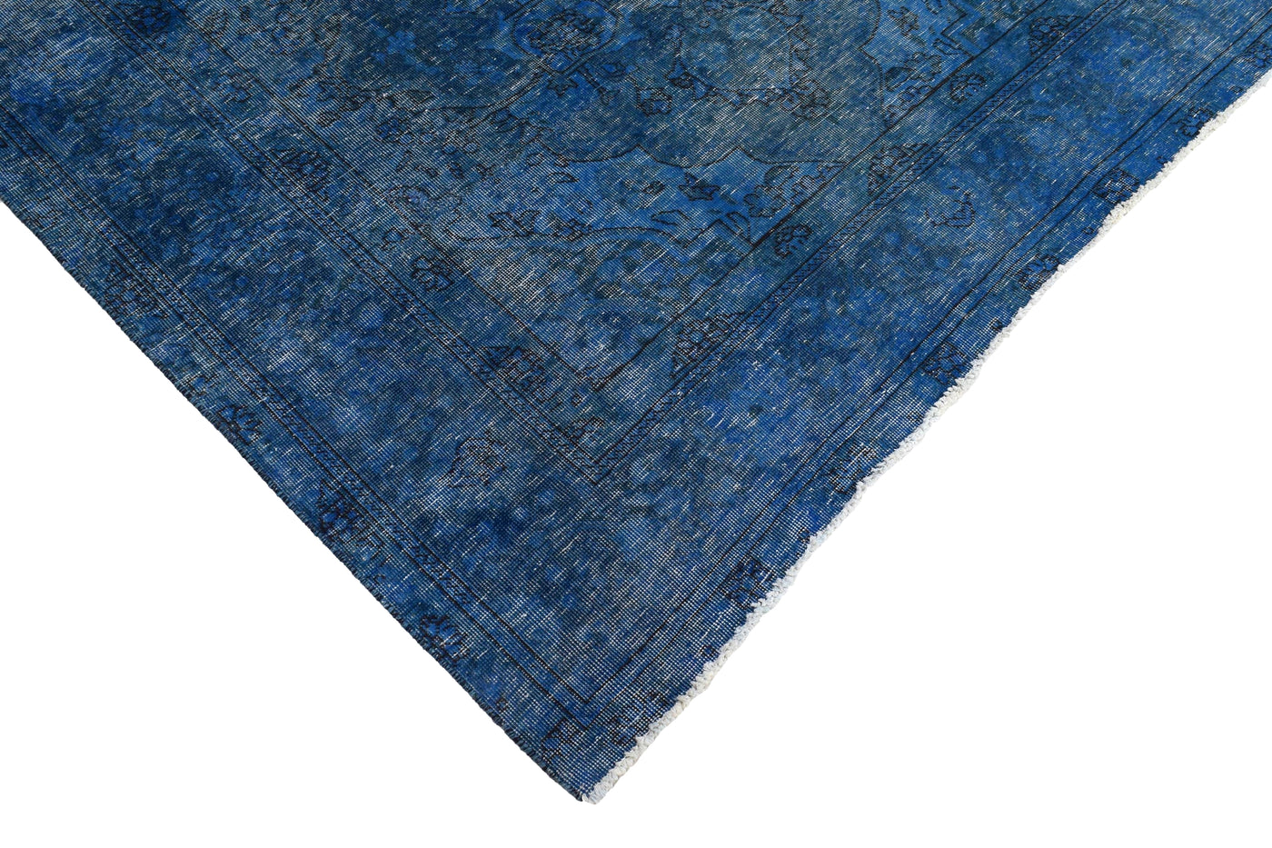 Vintage Overdyed Persian Rug – Azure Echo