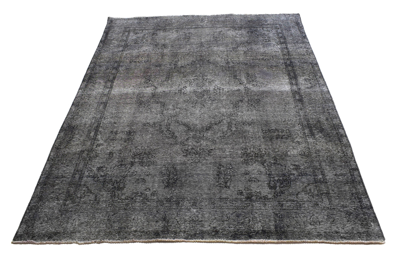 Vintage Overdyed Persian Rug – Midnight Mist