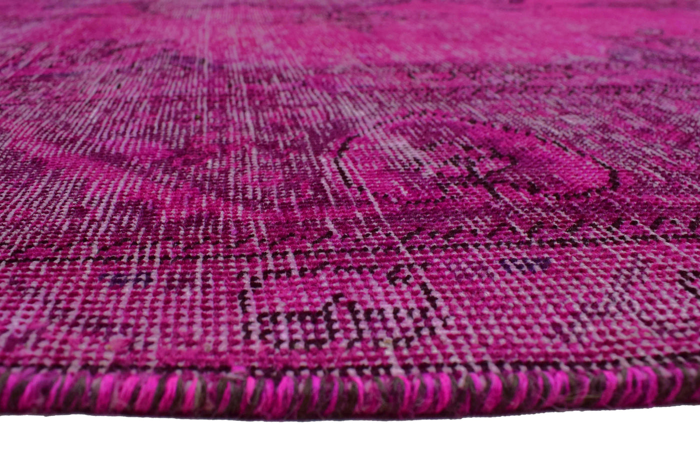 Vintage Overdyed Persian Rug – Noir Whisper