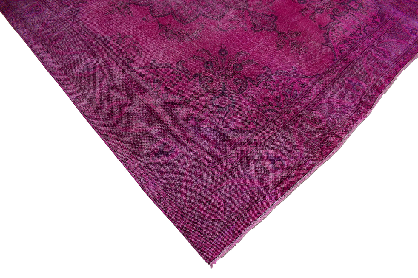 Vintage Overdyed Persian Rug – Noir Whisper