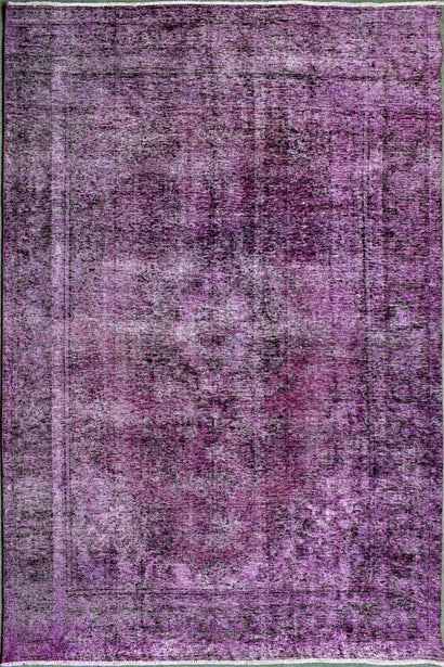 OVERDYED Hand Knotted Vintage Persian Rug, 227 x 330 cm (Clearance)