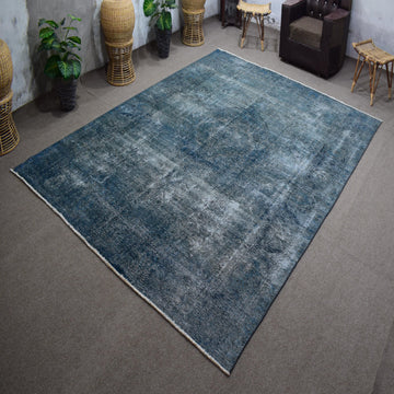 OVERDYED Hand Knotted Vintage Persian Rug, 290 x 375 cm (Clearance)