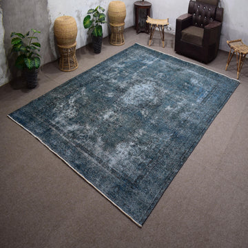 OVERDYED Hand Knotted Vintage Persian Rug, 275 x 360 cm