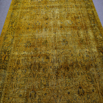 OVERDYED Hand Knotted Vintage Persian Rug, 288 x 383 cm